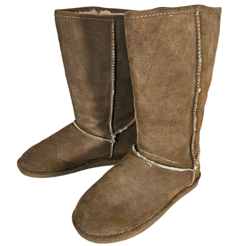 Bjorndal Tall Sheepskin Boots Women 8 Suede Preppy Winter Cozy Y2K Imi Fur Lined